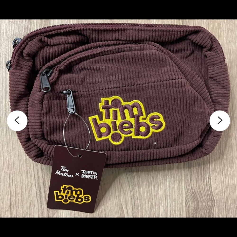 NWT SEALED Tim Hortons x Justin Bieber Fanny pack